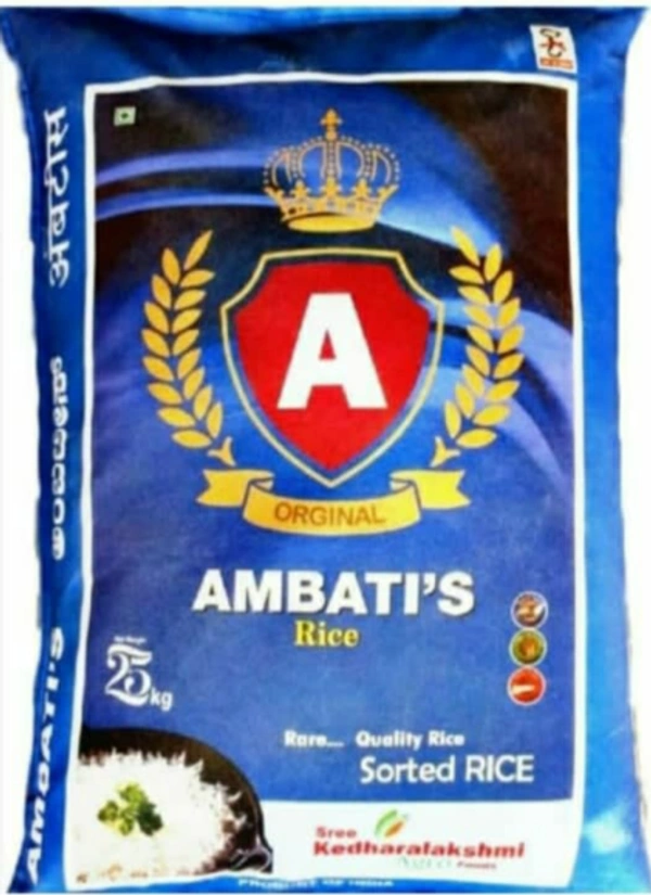Ambatis's Lachkari Kolam Raw Rice (Blue Bag) - 25kg